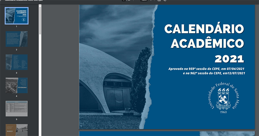 EDUCAÇÃO. UFSM Divulga Calendário Acadêmico Do Segundo Semestre. Ele ...