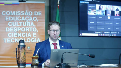 Foto de EDUCAÇÃO. Recém-eleito presidente da Comissão na AL, Beto Fantinel confirma o convite a secretária