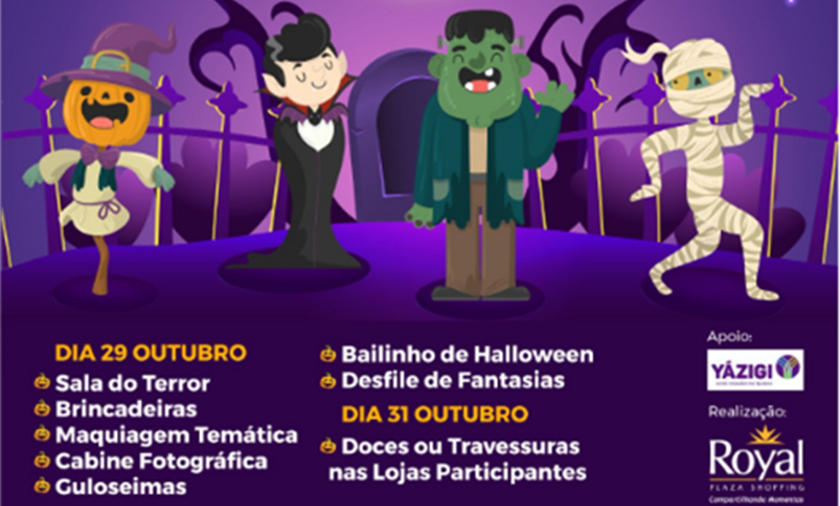 28/10 - SÁBADO TEM MEGA FESTA DE HALLOWEEN